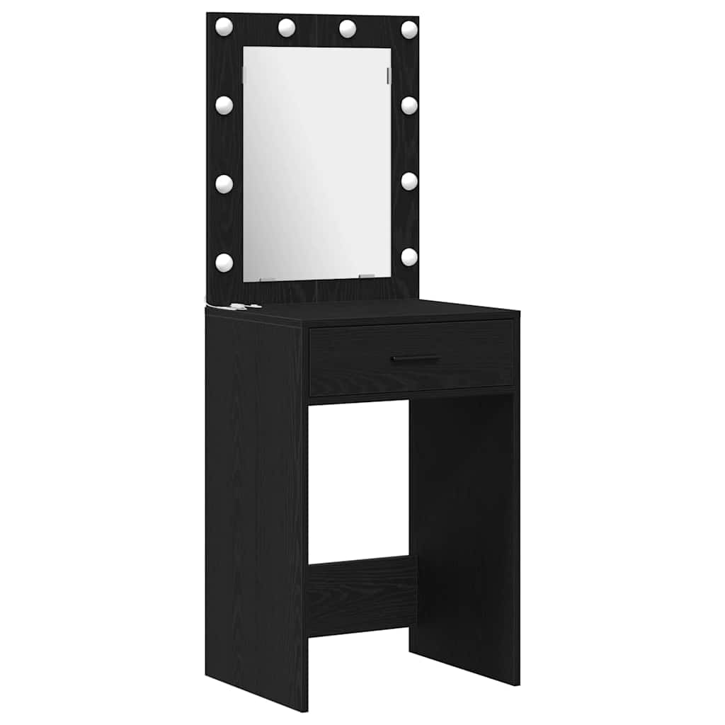 Sminkebord 2 pcs Svart 50 x 41 x 135 cm Konstruert tre