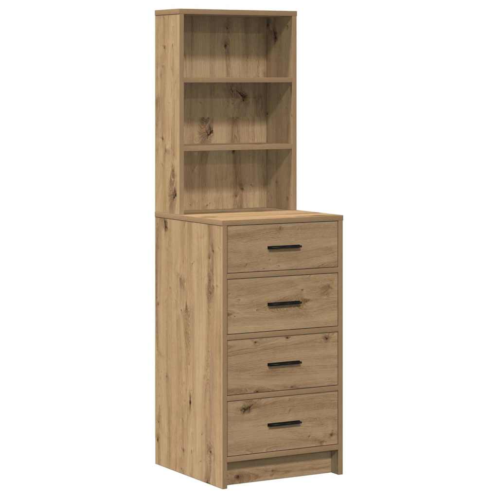 Sminkebord 3 pcs Artisan Eik 78,5 x 41 x 135 cm Konstruert tre