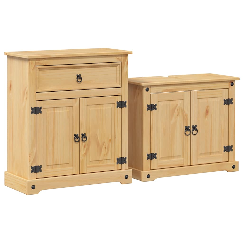 Baderomsskap 2 stk Corona heltre furu