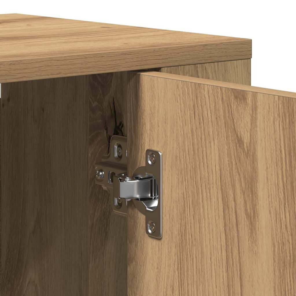 Høyskap Artisan Eik 80 x 33 x 150 cm Konstruert tre vidaXL