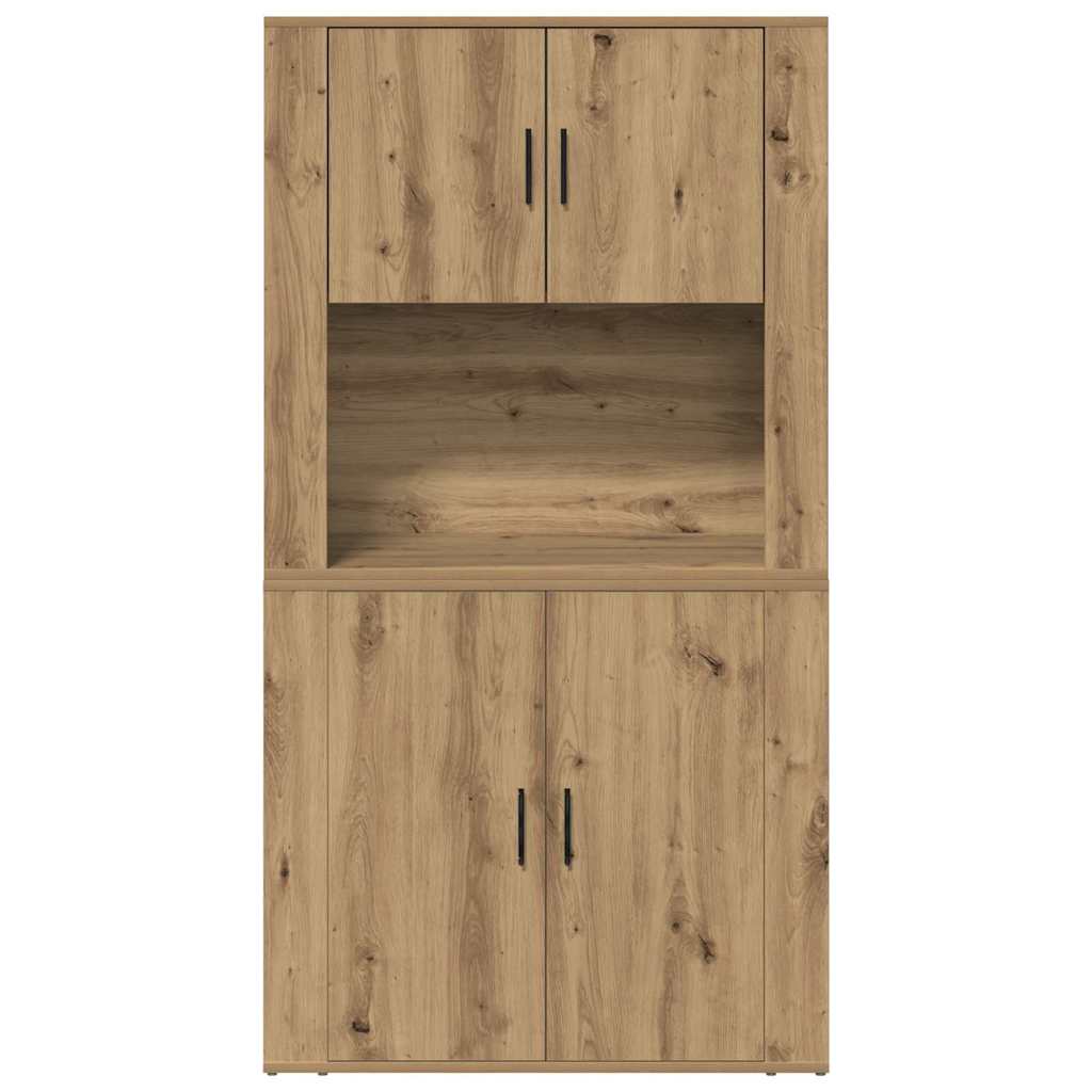 Høyskap Artisan Eik 80 x 33 x 150 cm Konstruert tre vidaXL