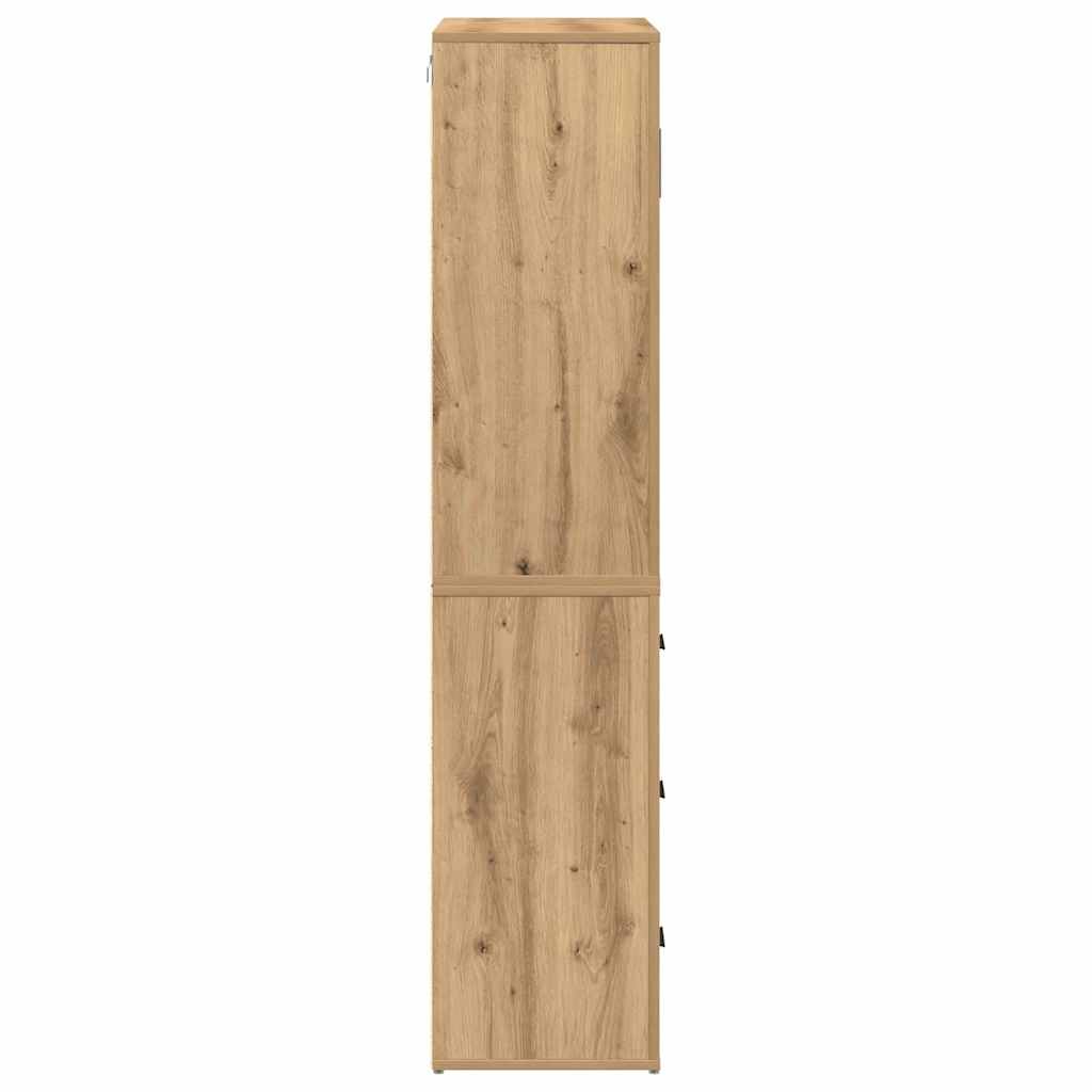 Høyskap med skuff Artisan Eik 80 x 33 x 150 cm Konstruert tre