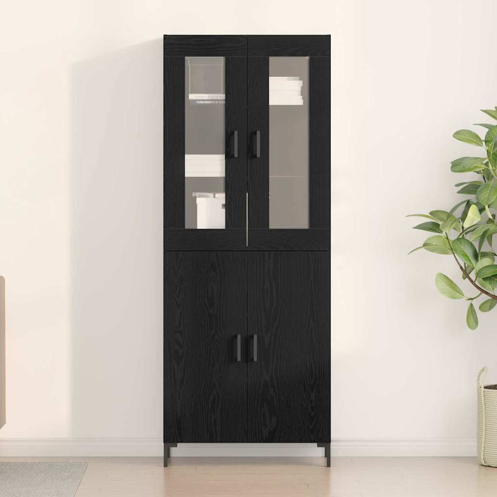 Høyskap 2 stk. Svart eik 69,5 x 34 x 180 cm Konstruert tre