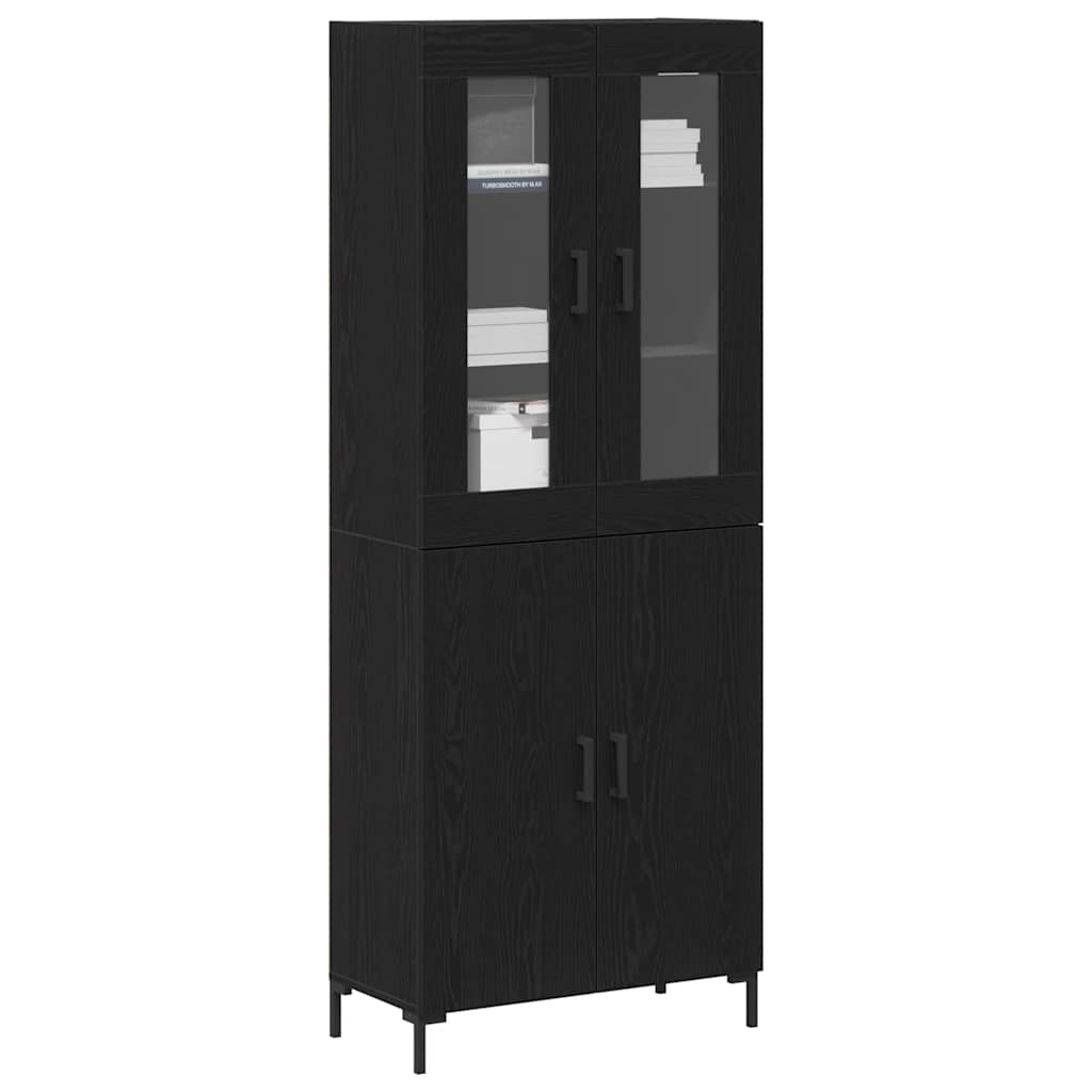 Høyskap 2 stk. Svart eik 69,5 x 34 x 180 cm Konstruert tre