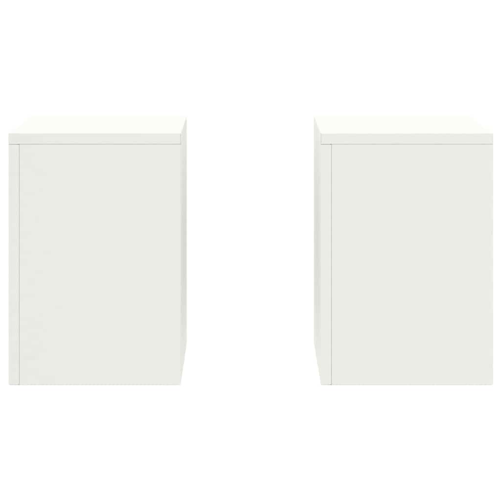 Planteholder 2 pcs Hvit 24 x 24 x 35 cm Stål