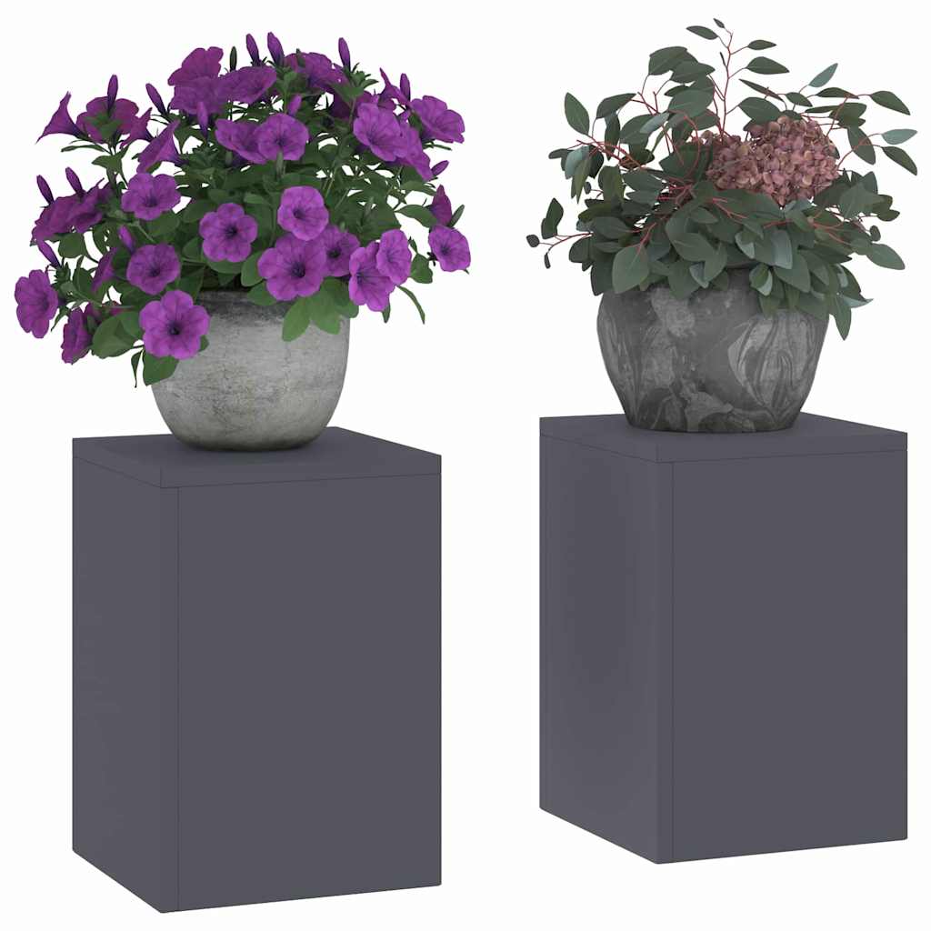 Planteholder 2 pcs Antrasitt 24 x 24 x 35 cm Stål