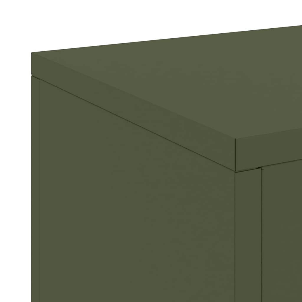 Planteholder 2 pcs Olivengrønn 24 x 24 x 35 cm Stål