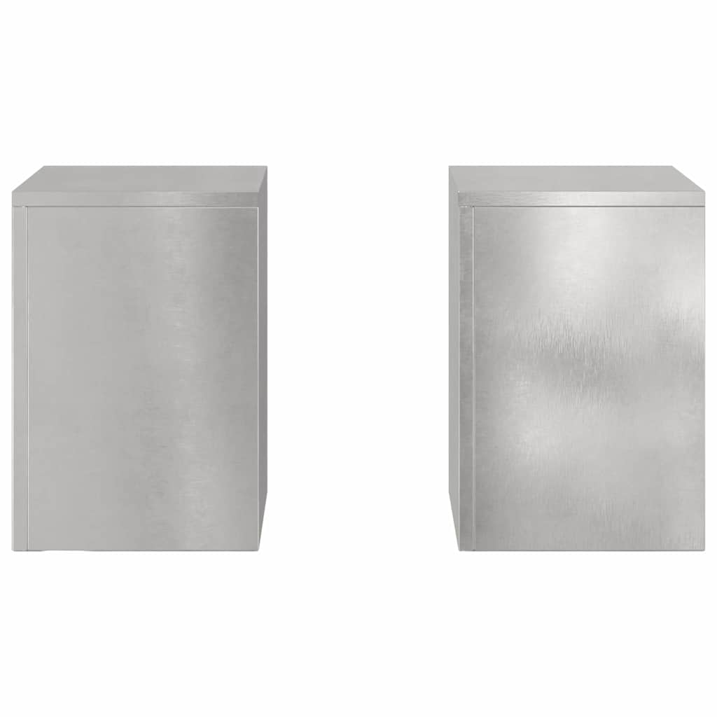 Planteholder 2 pcs sølv 24 x 24 x 35 cm Rustfritt stål