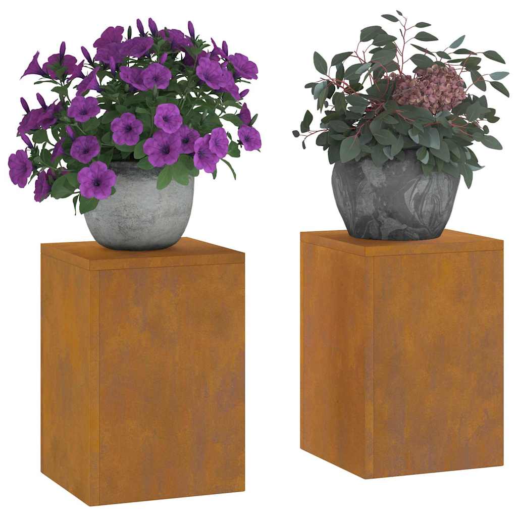 Planteholder 2 pcs Rusten 24 x 24 x 35 cm Cortenstål