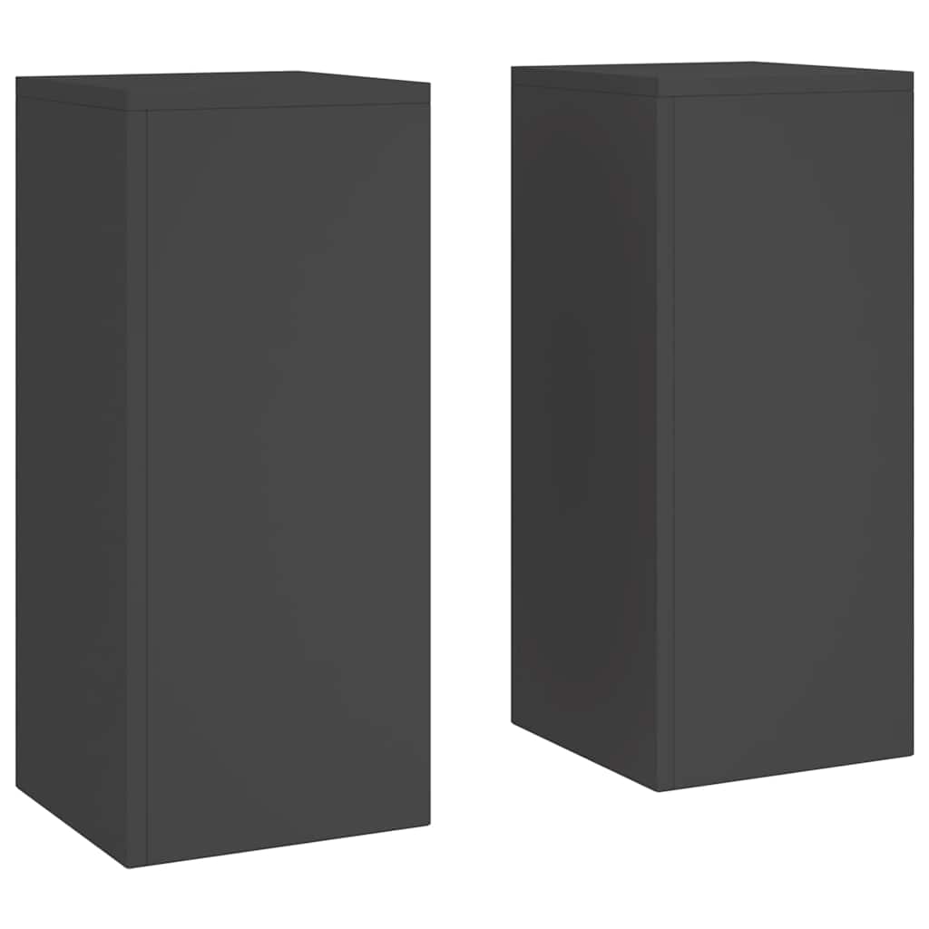Planteholder 2 pcs Svart 24 x 24 x 55 cm Stål
