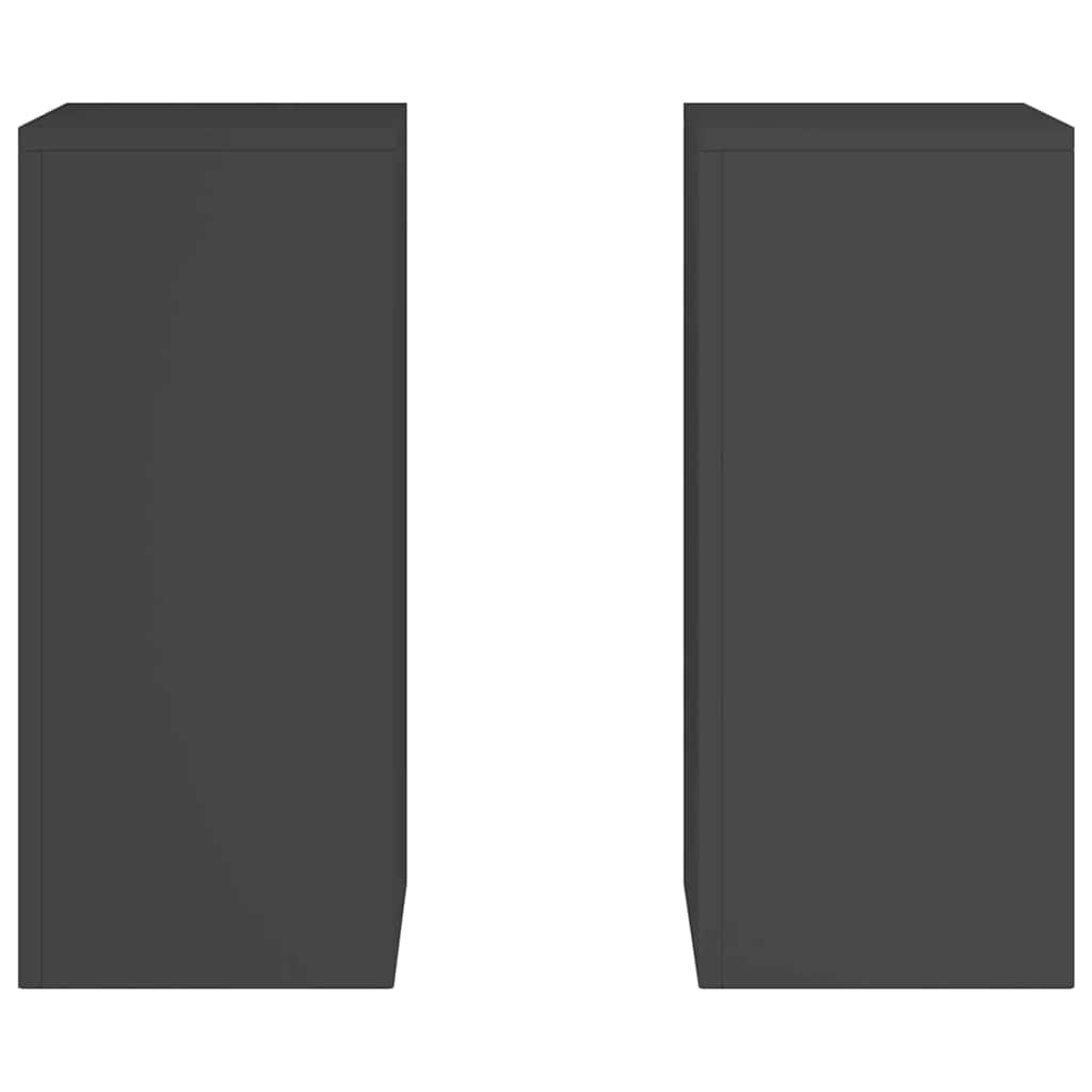 Planteholder 2 pcs Svart 24 x 24 x 55 cm Stål