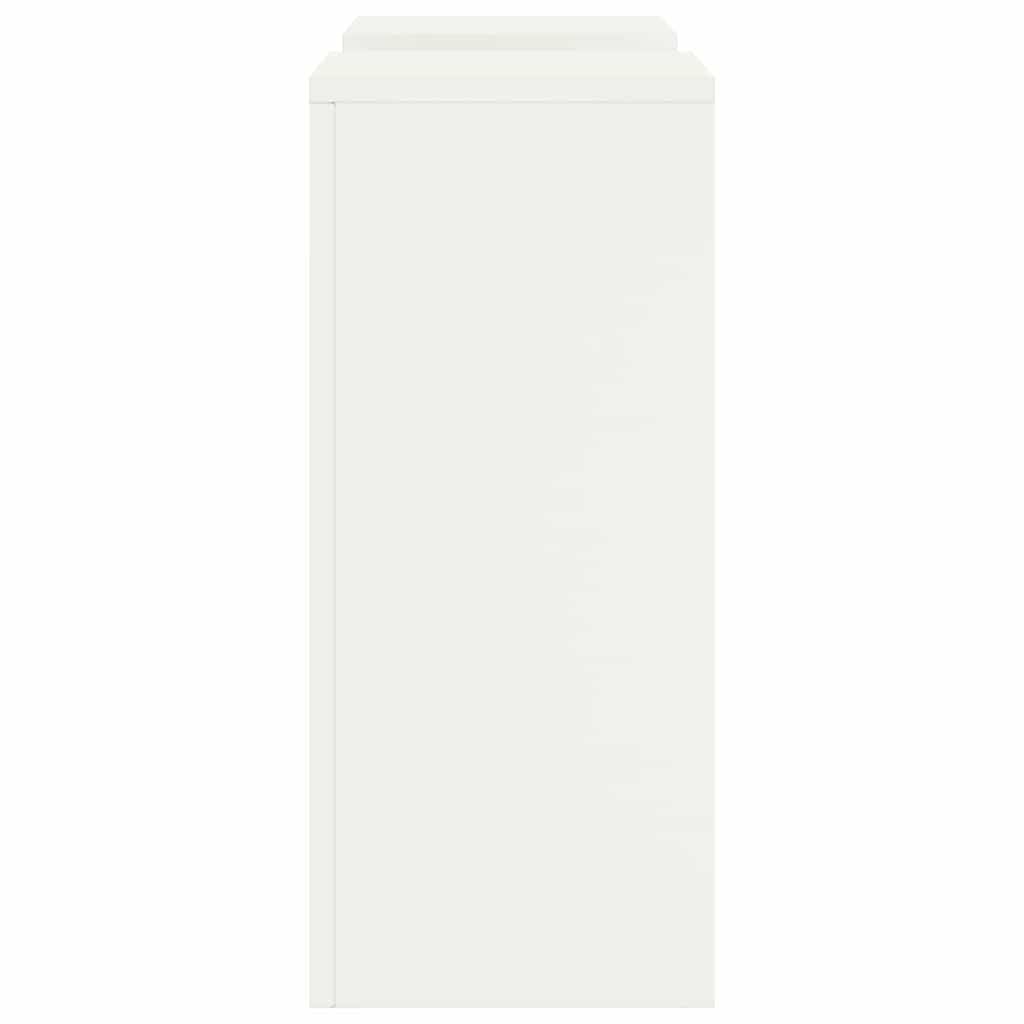 Planteholder 2 pcs Hvit 24 x 24 x 55 cm Stål vidaXL