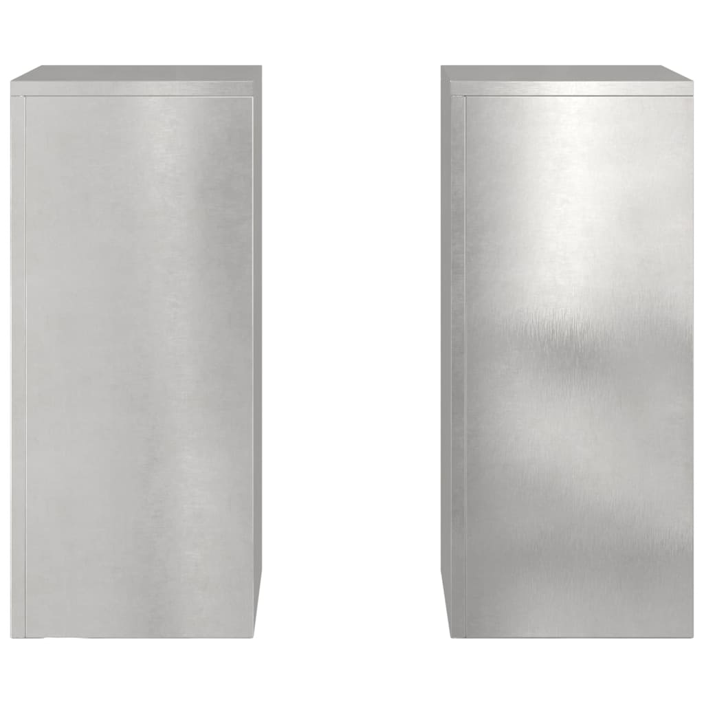 Planteholder 2 pcs sølv 24 x 24 x 55 cm Rustfritt stål