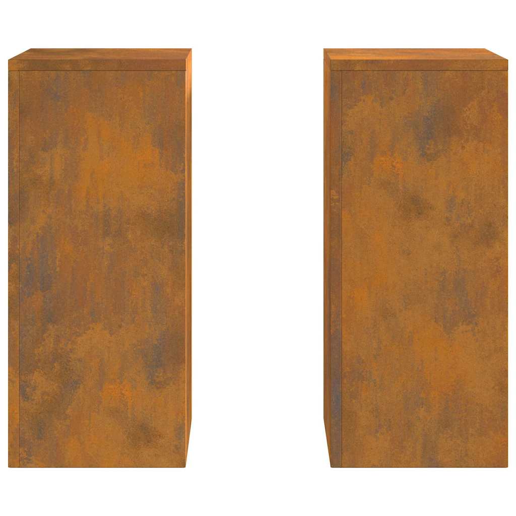 Planteholder 2 pcs Rusten 24 x 24 x 55 cm Cortenstål