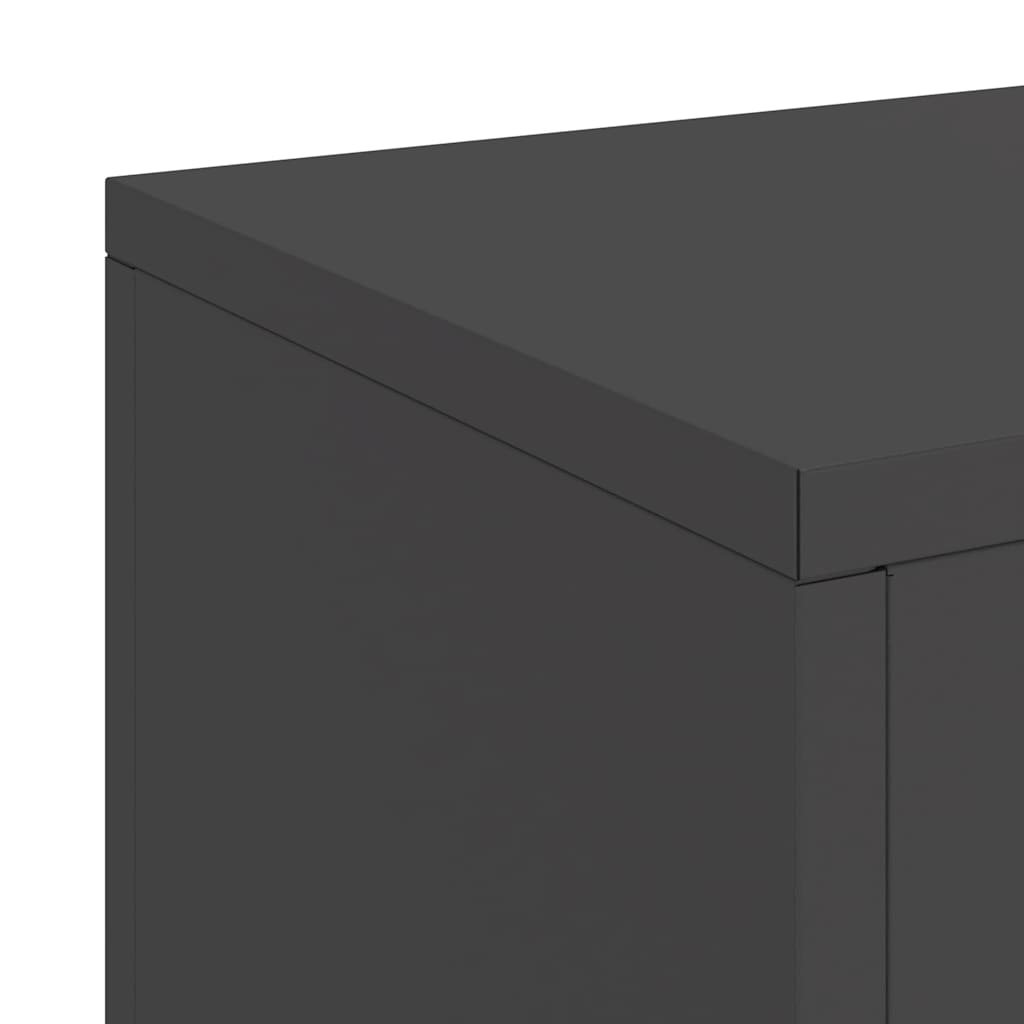 Planteholder 2 pcs Svart 24 x 24 x 75 cm Stål