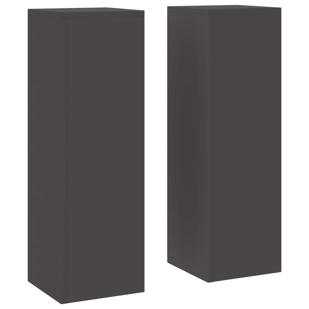 Planteholder 2 pcs Svart 24 x 24 x 75 cm Stål