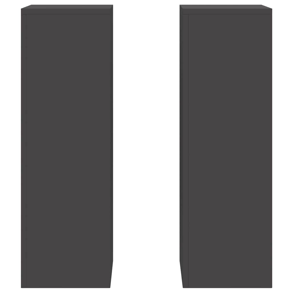 Planteholder 2 pcs Svart 24 x 24 x 75 cm Stål