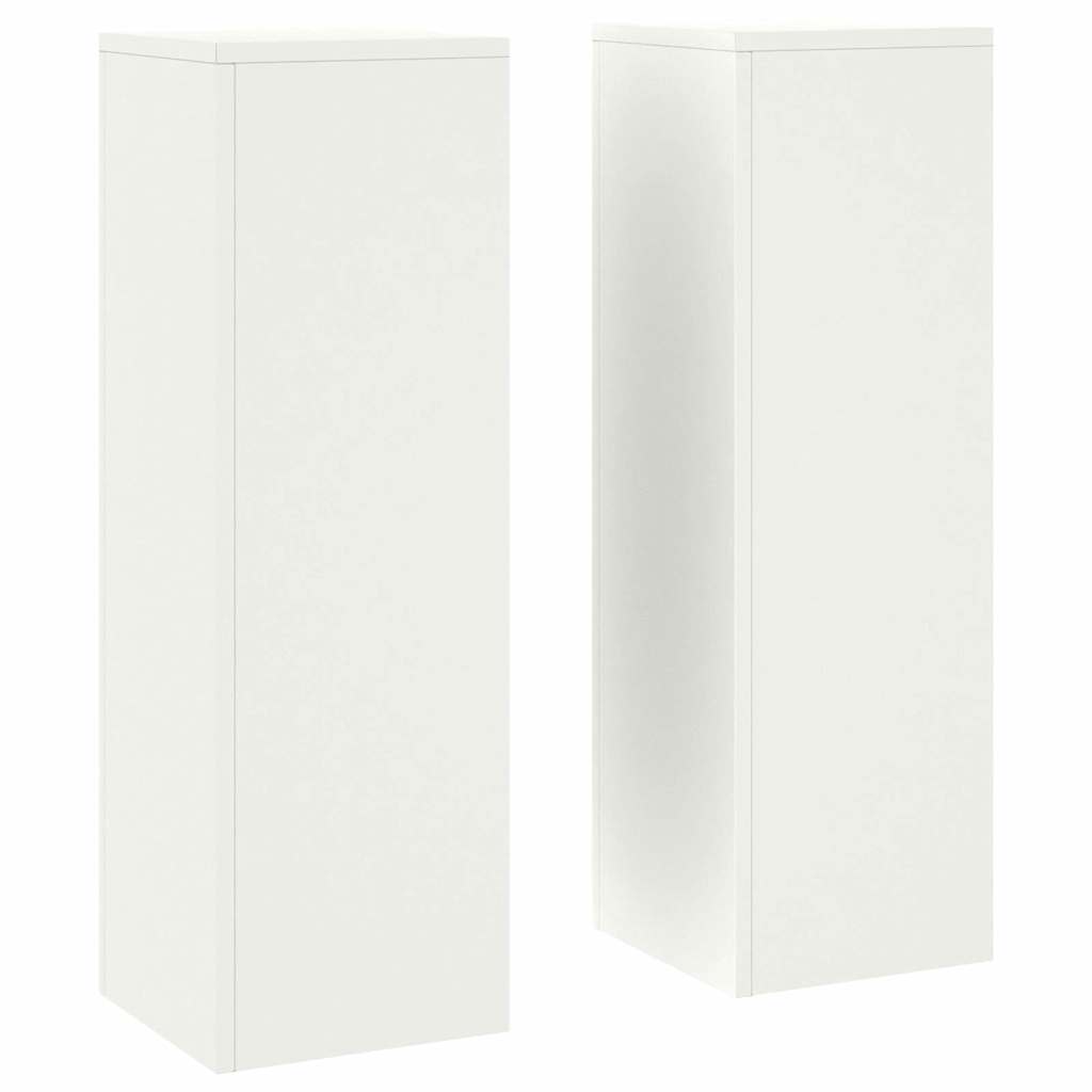 Planteholder 2 pcs Hvit 24 x 24 x 75 cm Stål