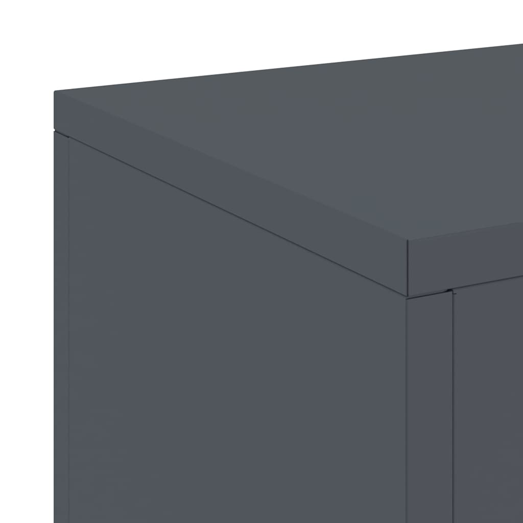 Planteholder 2 pcs Antrasitt 24 x 24 x 75 cm Stål