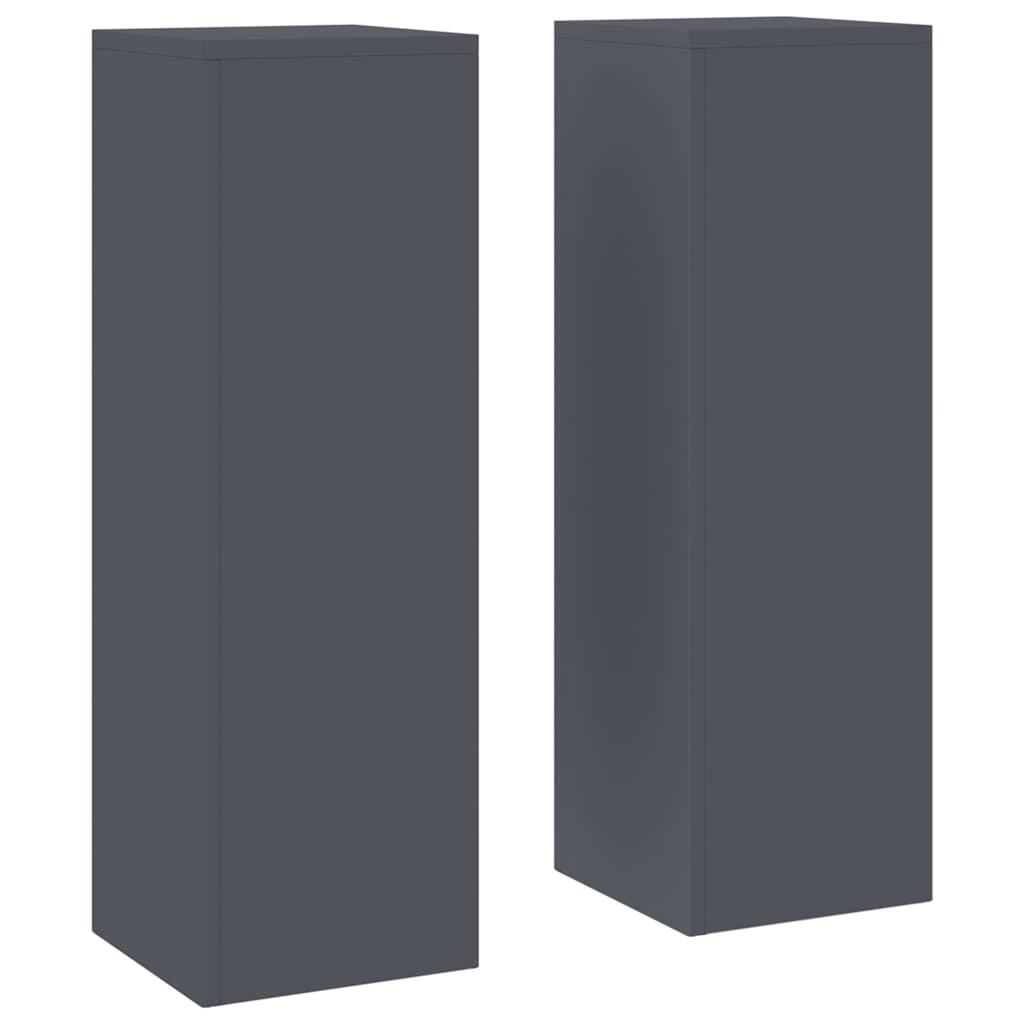 Planteholder 2 pcs Antrasitt 24 x 24 x 75 cm Stål