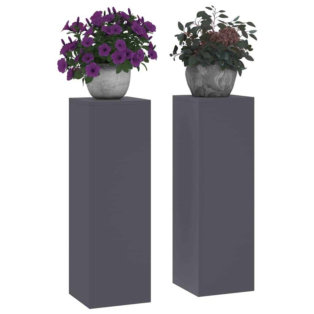 Planteholder 2 pcs Antrasitt 24 x 24 x 75 cm Stål