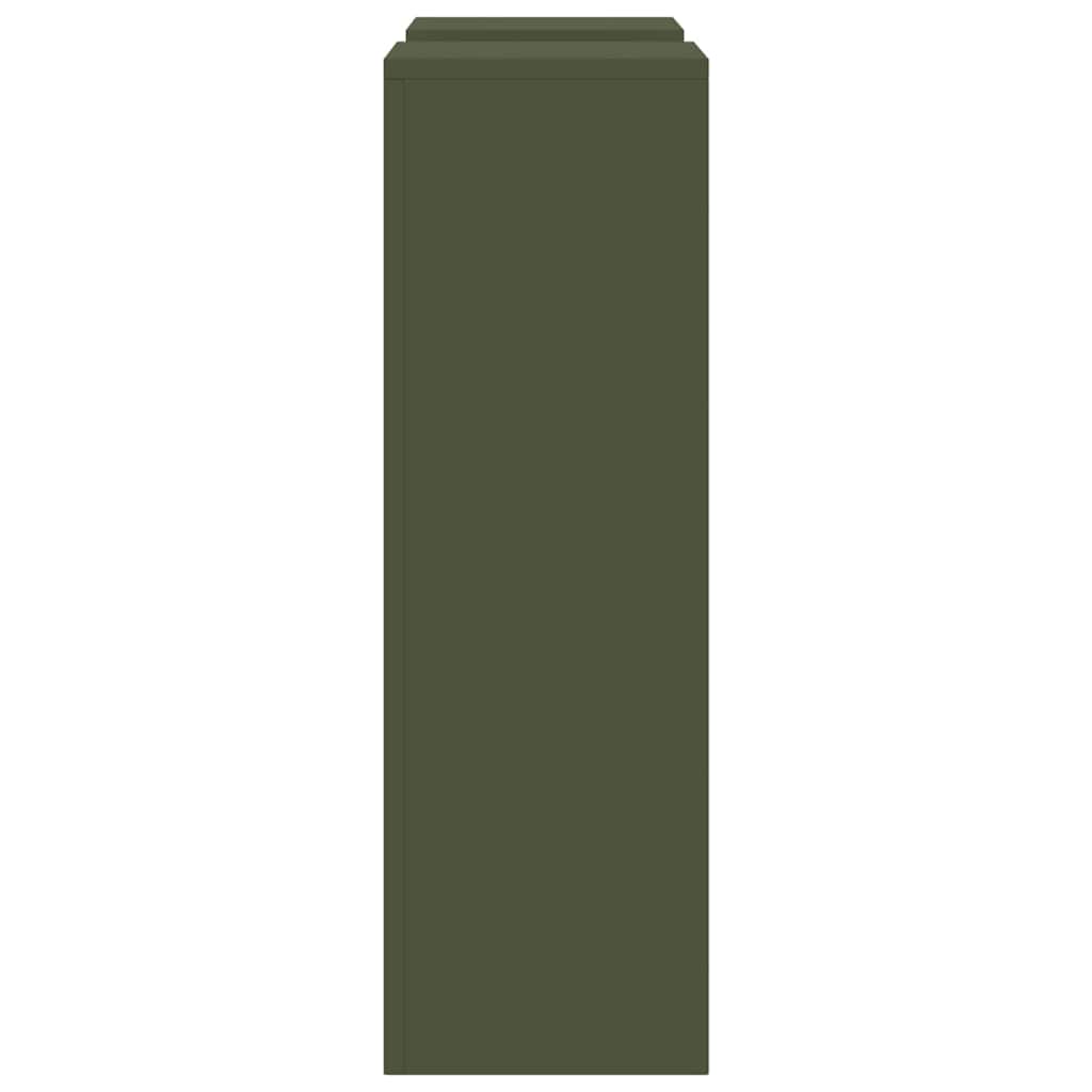Planteholder 2 pcs Olivengrønn 24 x 24 x 75 cm Stål