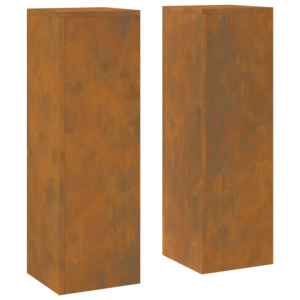 Planteholder 2 pcs Rusten 24 x 24 x 75 cm Cortenstål