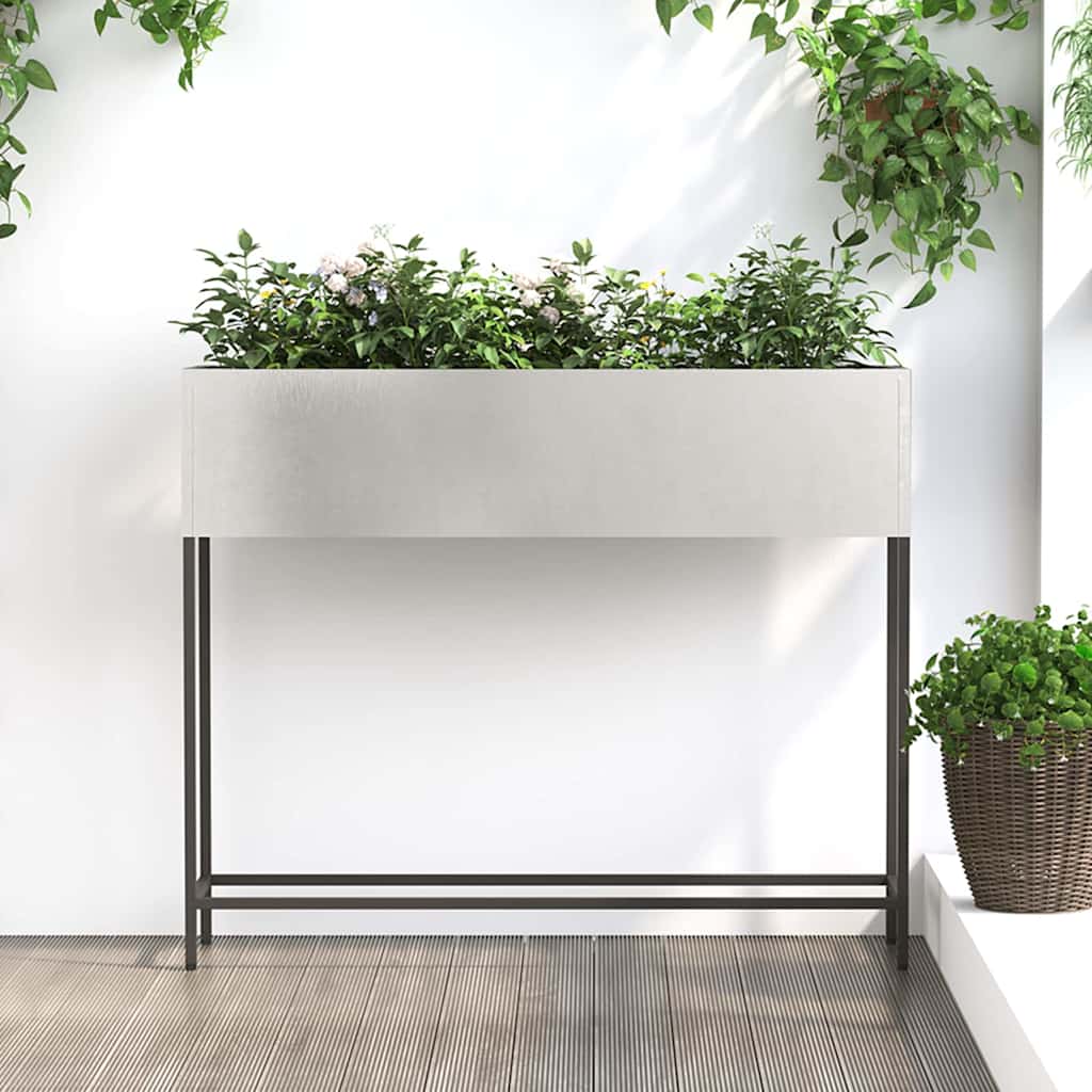 Hevet Hageplante sølv 100 x 26 x 82 cm Rustfritt stål