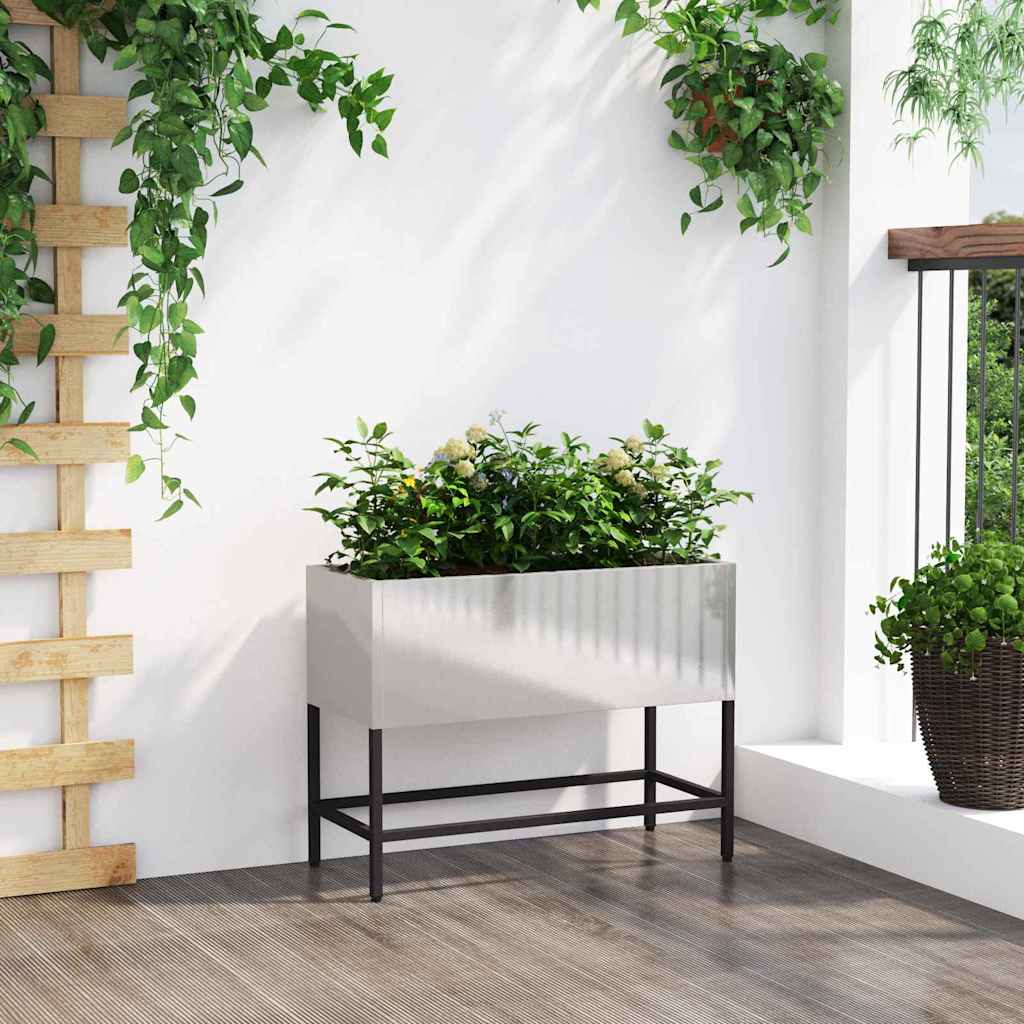 Hevet Hageplante sølv 60 x 26 x 45 cm Rustfritt stål