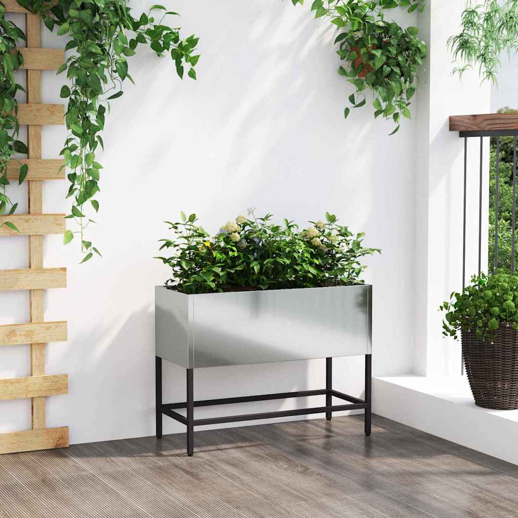 Hevet Hageplante sølv 60 x 26 x 45 cm Galvanisert Stål