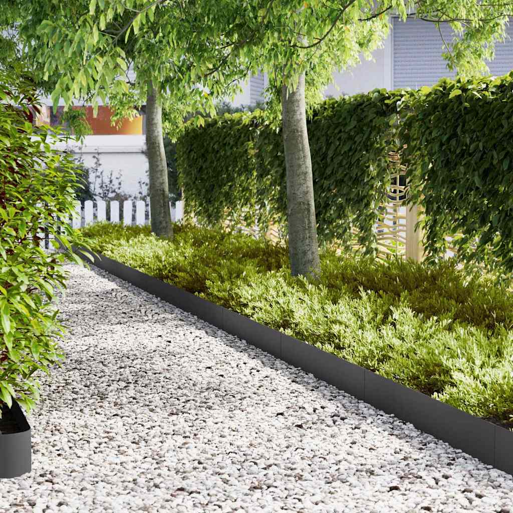 Gjerdekant 20 pcs Svart 100 x 0.05 x 20 cm Kaldvalset stål