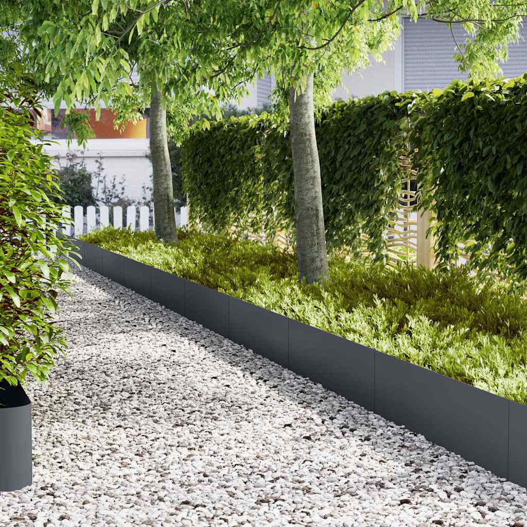 Gjerdekant 10 pcs Antrasitt 100 x 0,05 x 30 cm Kaldvalset stål