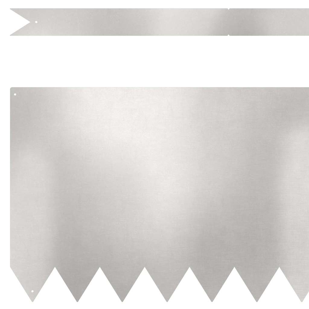 Gjerdekant 20 pcs sølv 100 x 0,05 x 30 cm Rustfritt Stål