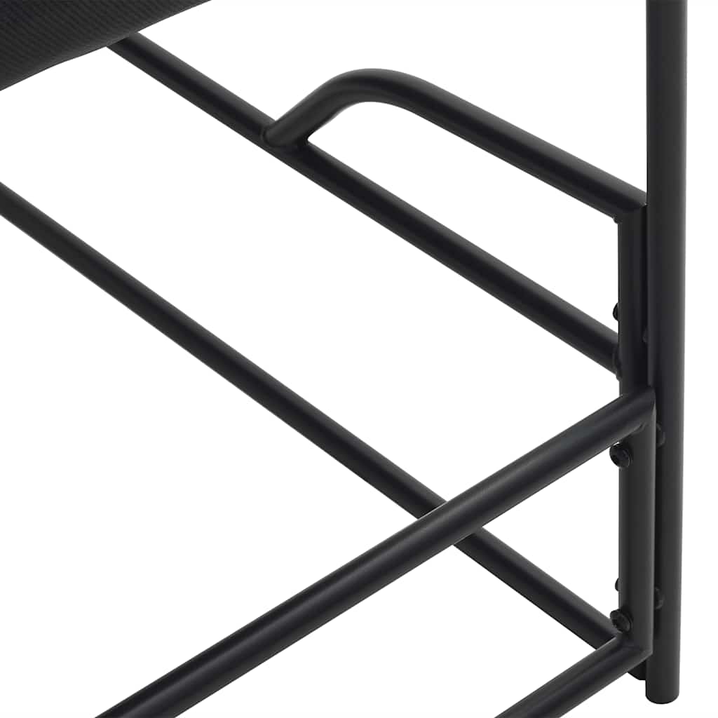 Hagestol antrasitt 87x74x73 cm stål og tekstilene