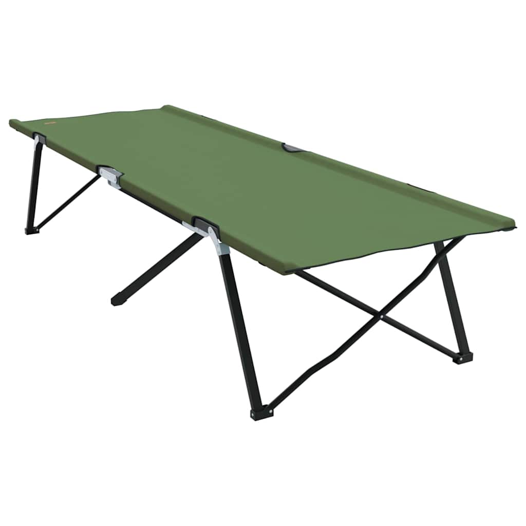 Sammenleggbar camping seng grønn 206 x 76 x 74 cm vidaXL