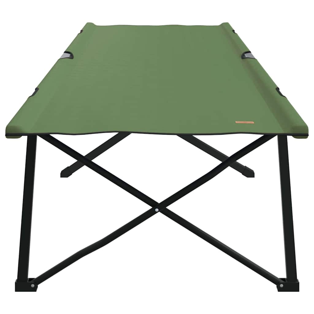 Sammenleggbar camping seng grønn 206 x 76 x 74 cm vidaXL