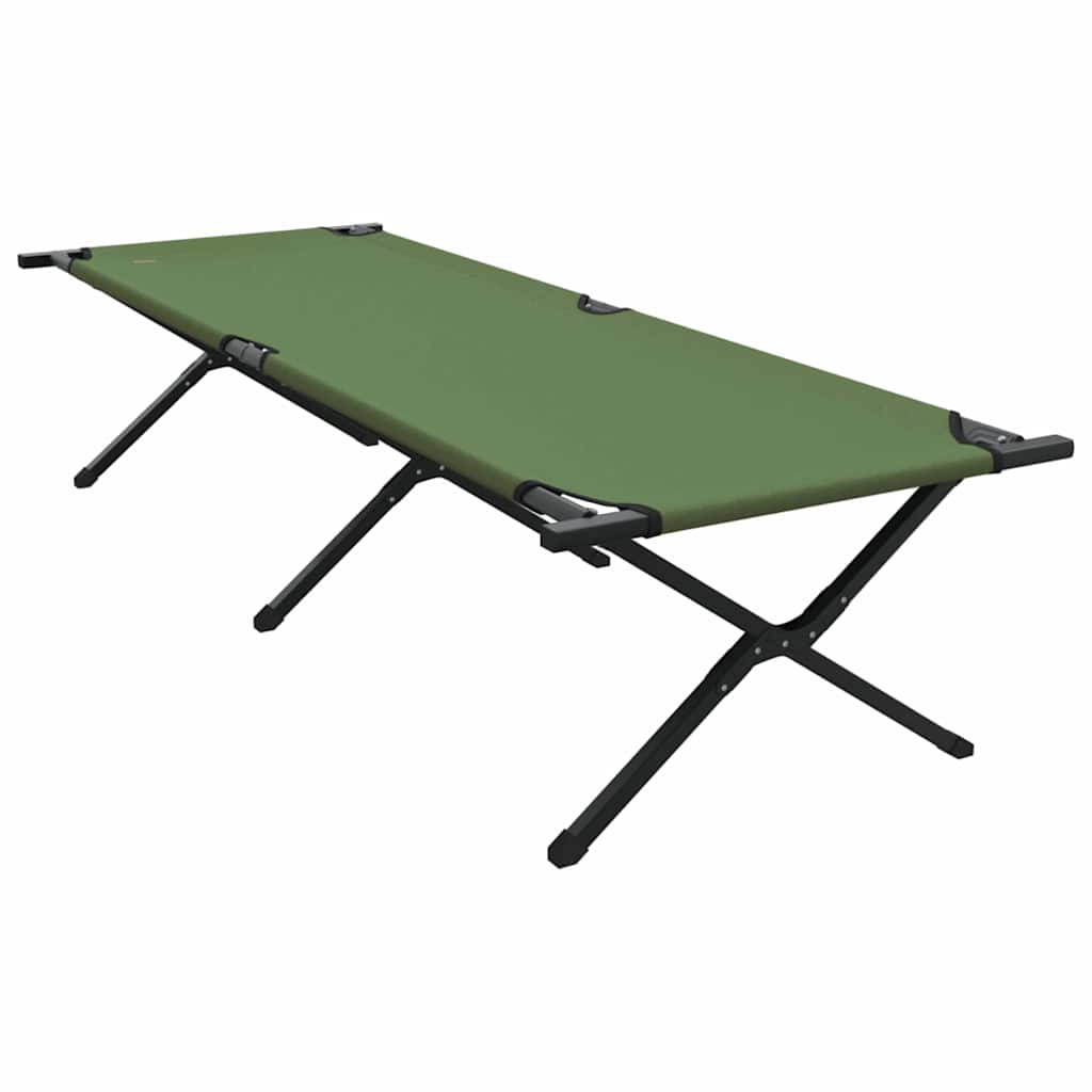 Sammenleggbar camping seng grønn 210 x 80 x 46 cm Oxford-stoff