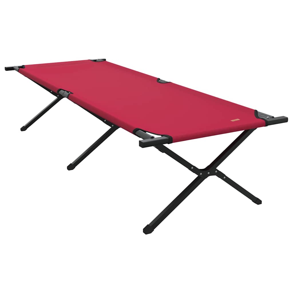 Sammenleggbar camping seng 2 pcs Rød 210 x 80 x 46 cm