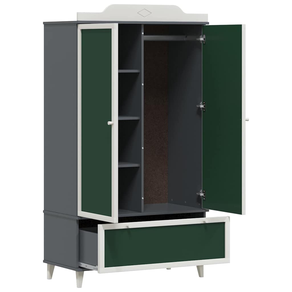 Krittstavle Garderobe ROROS Grå og hvit 90 x 45 x 165 cm