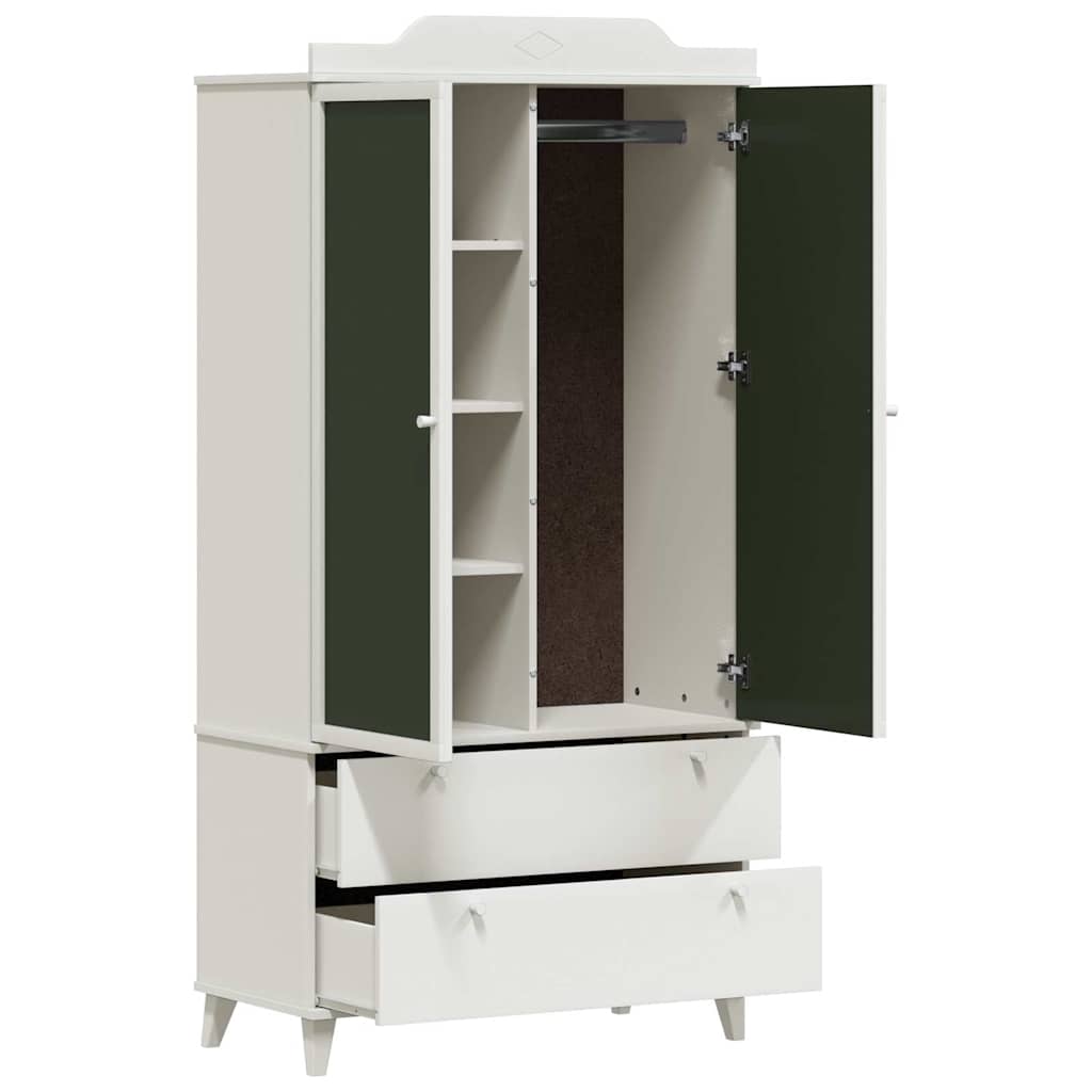 Krittstavle Garderobe med skuff ROROS Hvit 90 x 45 x 180 cm