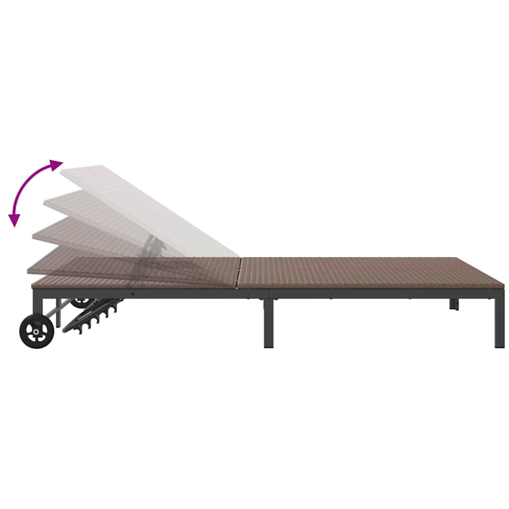 Solseng 1-person Brun 206 x 62.5 x 74 cm polyrotting vidaXL