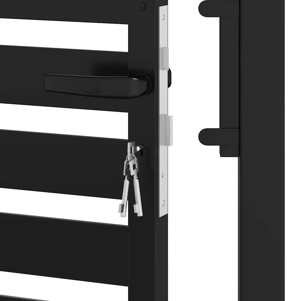 Hageport låsbar svart 100x120 cm aluminium vidaXL