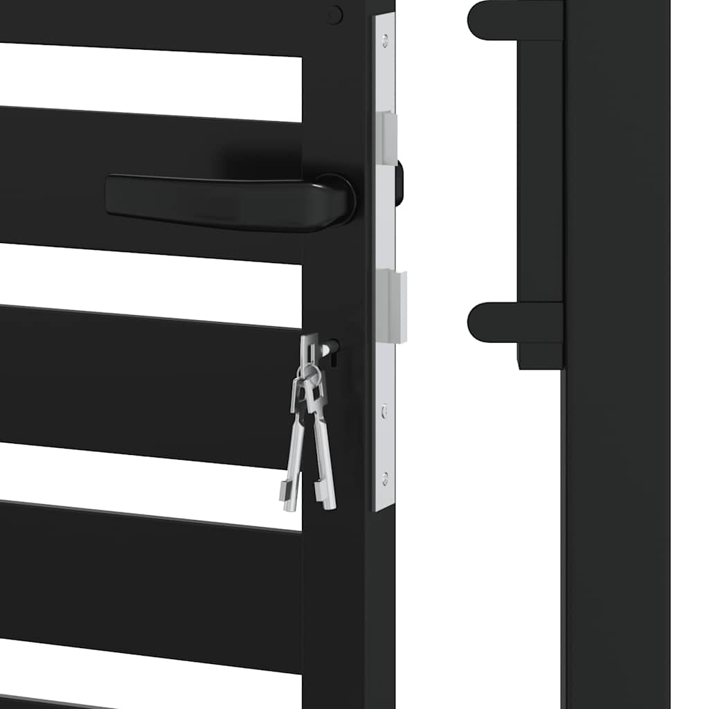 Hageport låsbar svart 100x150 cm aluminium vidaXL