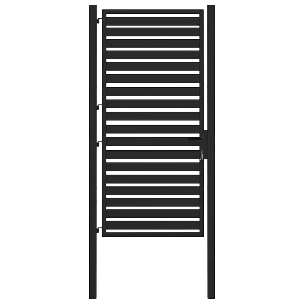 Hageport låsbar svart 100x180 cm aluminium