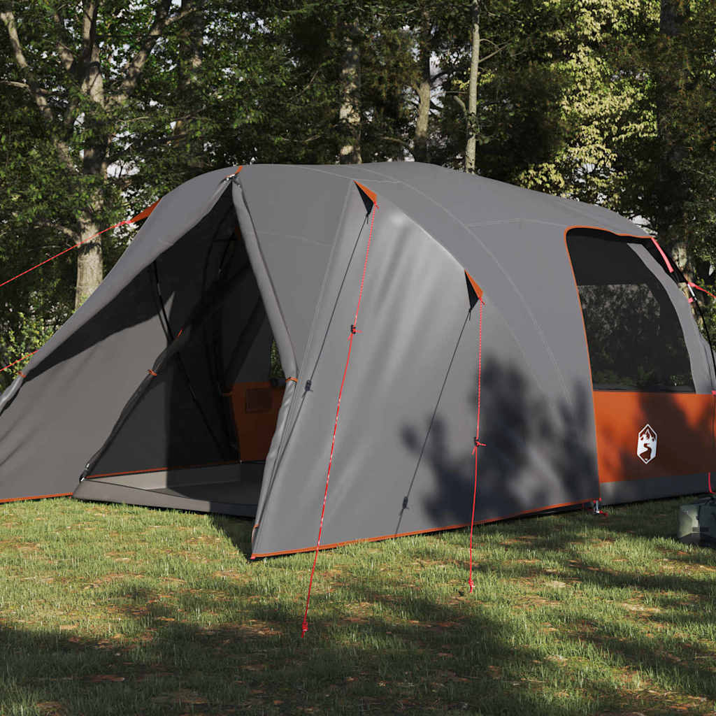 Dome Telt for 4 Personer Grå og Oransje 455 x 252 x 178 cm