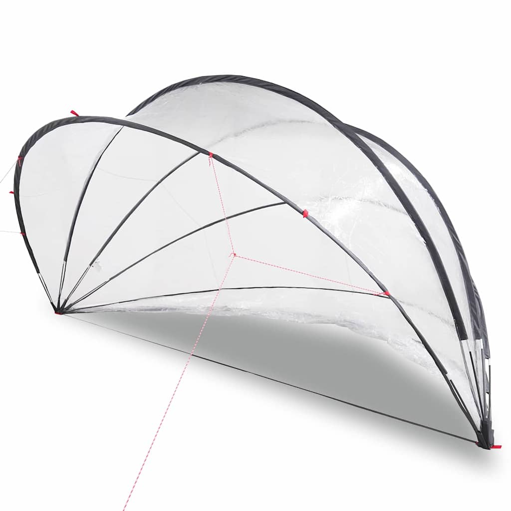 Poolkuppel Gjennomsiktig 472 x 460 x 229 cm PVC