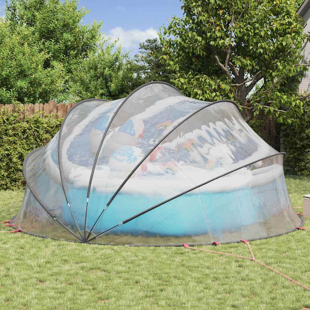Poolkuppel Gjennomsiktig 500 x 500 x 236 cm PVC