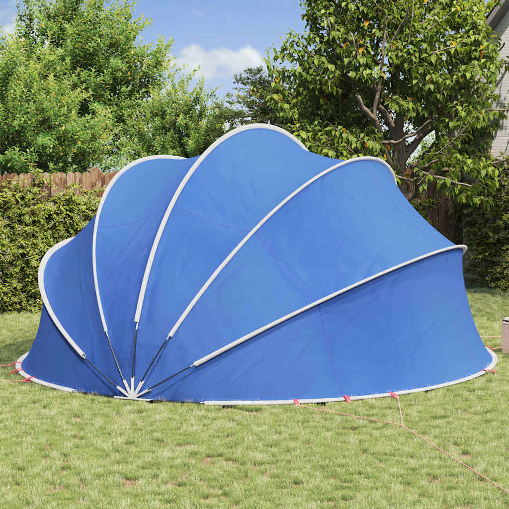 Poolkuppel Blå 546 x 516 x 250 cm 185T polyester med PU-belegg
