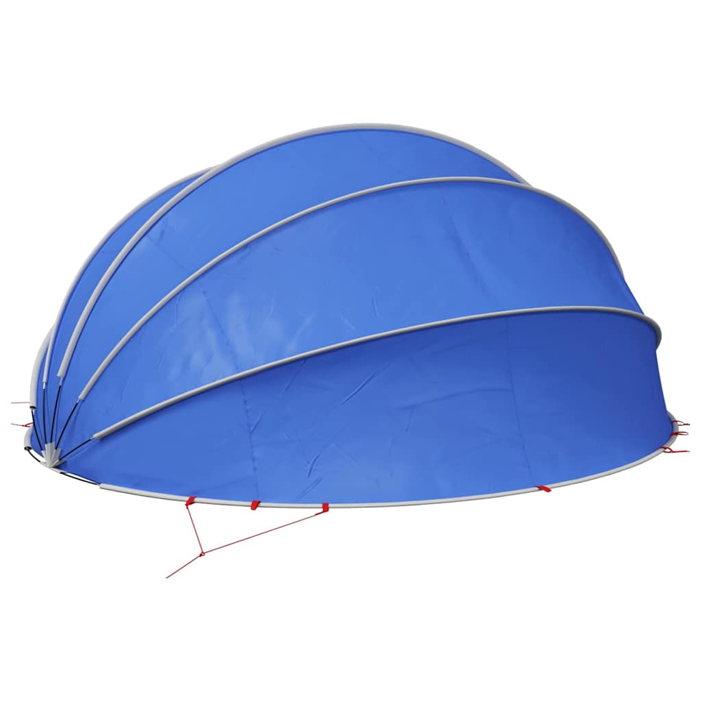 Poolkuppel Blå 546 x 516 x 250 cm 185T polyester med PU-belegg