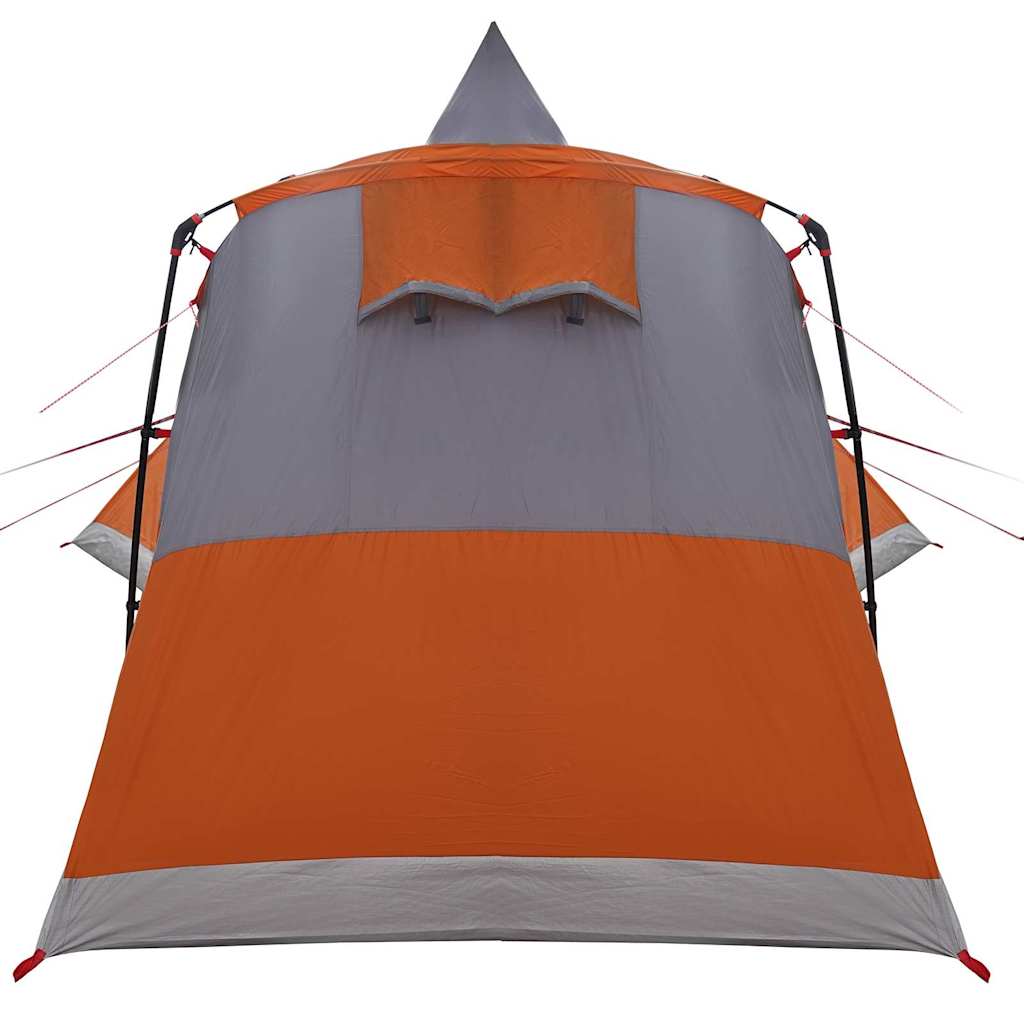 Teepee Telt 8-Personer Grå og Oransje 720 x 465 x 295 cm